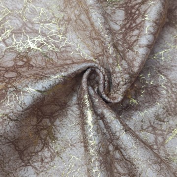 Tela de terciopelo holandés estilo lámina dorada de alta gama.