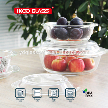 Kitchenware galss cooking pot with glass lid