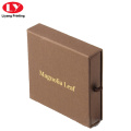 Aangepast gouden logo Brown Paper Box Sieradenverpakking