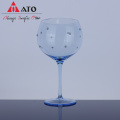 ATO Blue Wine Glass Colored Glass Dinnerware Set