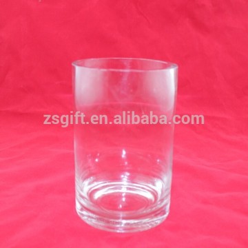 Factory supply cheap clear tall glass vase for home ornament