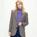2021 Custom New Ladies Vintage Plaid Blazer Suit