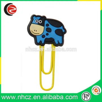 60MM Cow Soft PVC Bookmark Animal Paper Clips