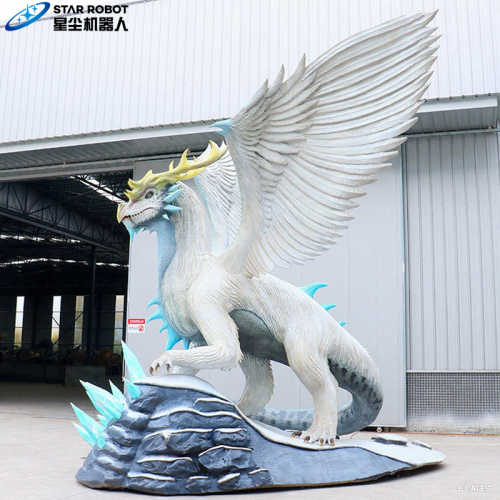 Animatronik Naga Ice Realistis untuk Taman Dinosaurus