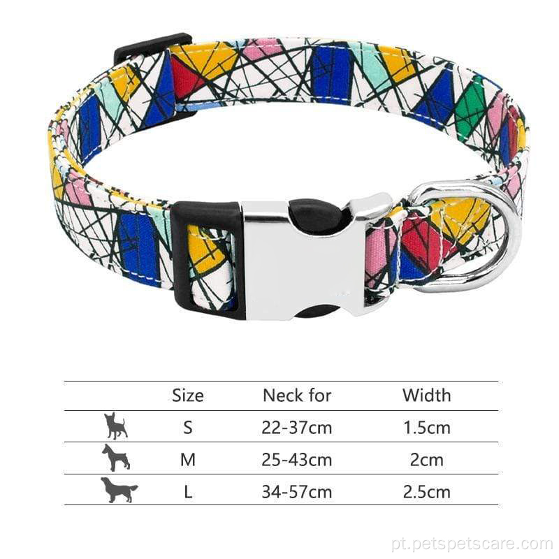 Sublimation Puppy Dog Collar com hardware de aço inoxidável