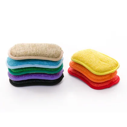 BearFamily microfiber sponge dish clean microfiber scrubber