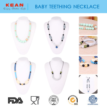 2017 Baby Care Product Silicone Teething Necklace Cute Baby Teether Toys Soft Silicone Teether For Babies