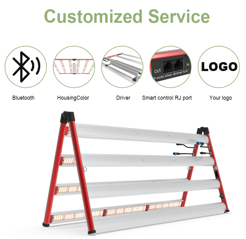 800W LED Grow Light Bar Stand Hydroponic Indoor