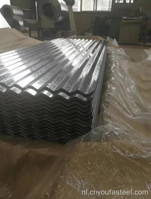 SPGL AZ40 Hot Dompel Galvalume Steel Gegolfde blad