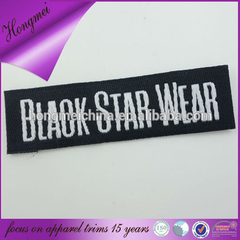 2014 newest twill labels with name tag backgrounds with end fold