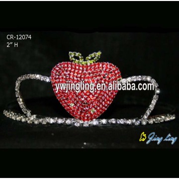 Rhinestone personalizado Tiaras de fresa