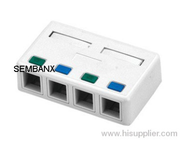 4 Ports Empty Surface Mount Box 