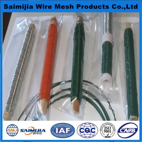 Small package on wooden peg colored 1mm craft wire