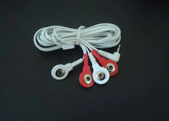 Tens Lead Wire With 3.5m Mono Dc Plug /two Color Snap Snap Tens Electrode Lead Wire Cable