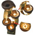 4 Crocks Outdoor Garden Fountains with LED Light