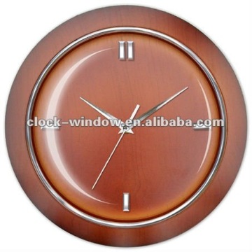 Plastic Decorative wall clock with Convex Glass