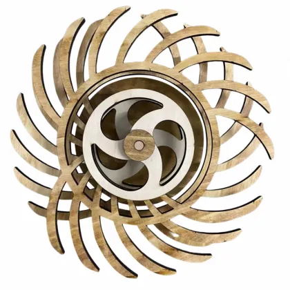 Geometric Kinetic Art Magic Windmill: 3D Rotating Kinetic Sculpture for Home Decor