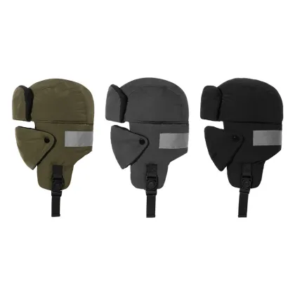 Men's and Women's Winter Fashion Reflective Lei Feng Hat - Thickened Outdoor Cold & Wind Protection Cycling Ear Mask