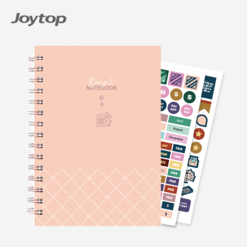 Joytop Custom Pink Grid Design A5 Planner with Stickers