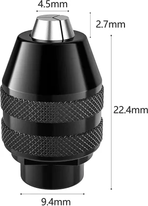 Universal 0.3-3.2mm Multi-Chuck Keyless Chuck Replacement for Rotary Tool Kits