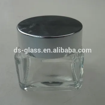 120ml square glass cream jar