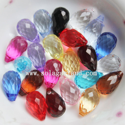 Lots Transparent Colors Teardrop Acrylic Beads Pendant