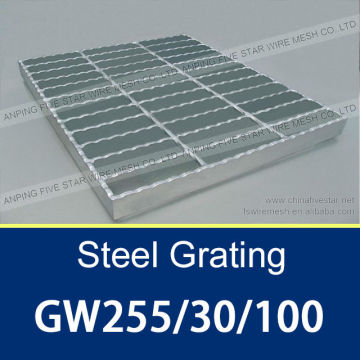GW255/ 30/ 100 Galvanized Platform Steel Grating 1"x1/4"