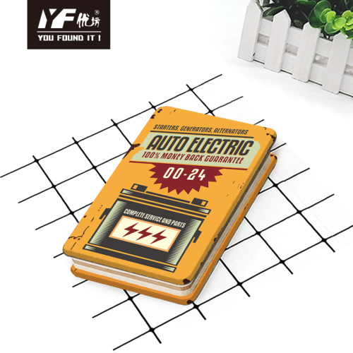 Notebook Express Custom retro service station style metal cover notebook Factory