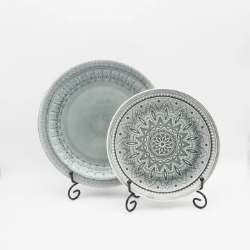 Europe embossed baroque style dinnerware tableware