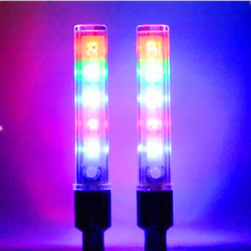 Colorful bicycle valve light bike 5 led different color change tire light
