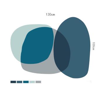 Customized 3D Printed Wool Area Rug for Bathroom and Living Room