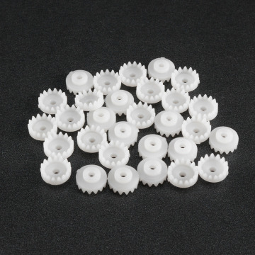 Uxcell 30Pcs 3.9 x 8.5mm 15 Teeth 2mm Shaft Plastic Gear for DIY Car Model Robot Motor Toy Accessories C152A