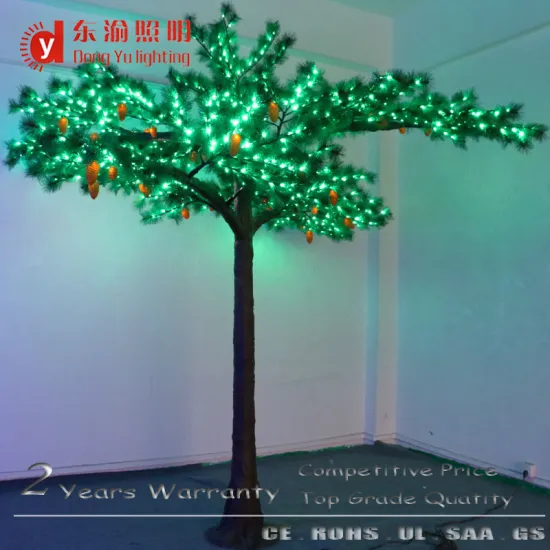 green color artificial led pine tree