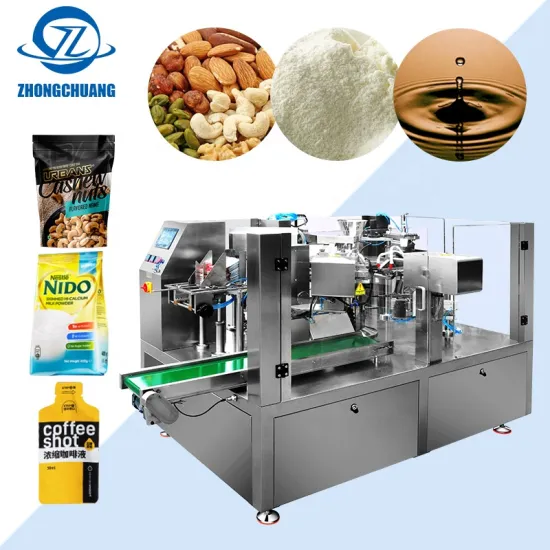 Automatic Premade Zip Pouch Liquid and Powder Filling Packaging Machine