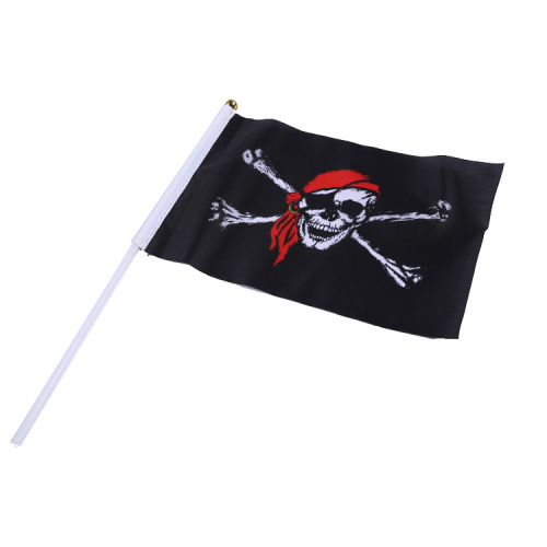 Hign quality custom design pirate hand waving flag