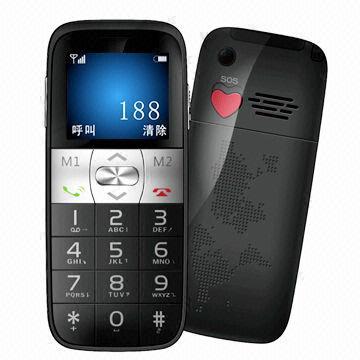 Senior safety phone, quad-band, easy to use, large font and button, supports SOS, torch, FM radio