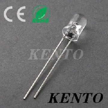 5mm Round Red Water Clear Long Feet Lens Led Diode