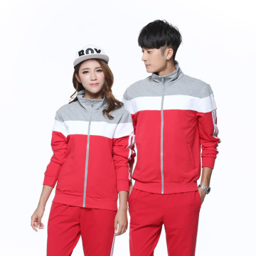 Wholesale couple zipper color hoodie