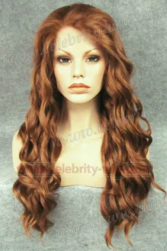 Heidi Klum Supermodel Long Wavy Brownish Blonde Synthetic Lace Front Wig