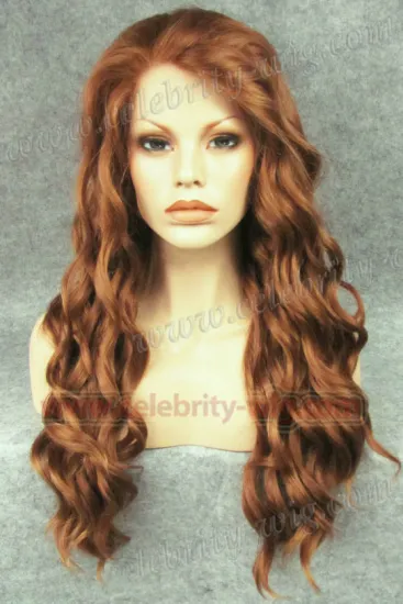 Heidi Klum Supermodel Long Wavy Brownish Blonde Synthetic Lace Front Wig