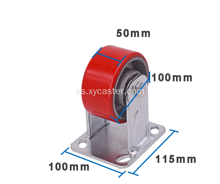 Rueda giratoria con cumbrera de 4 &quot;