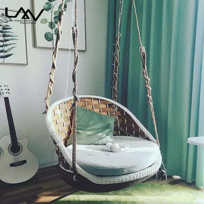 Creative Rattan Hanging Egg Chair for B&B Holiday Courtyard and Outdoor Garden Patios
