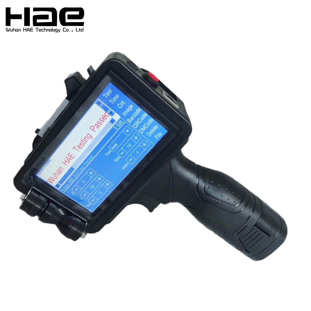 Handheld Code Date Printer Printing On Pipe