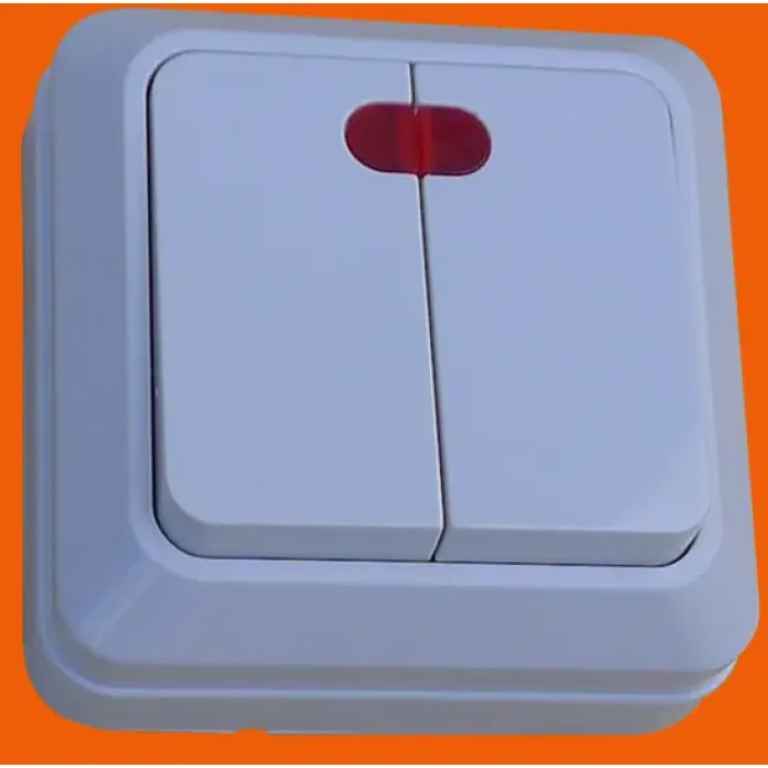 Sakelar Dinding Bergaya Eropa dengan Dua Kontrol Tunggal Terbuka