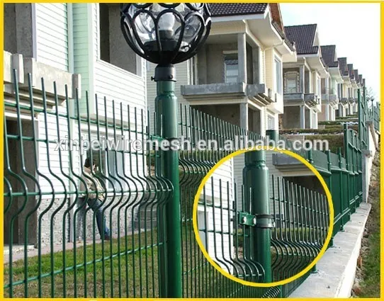 PVC/Powder coated curvy bend Welded Wire Mesh Fence System (china factory)