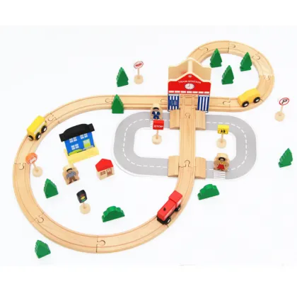 Wooden 50 pcs Thomas Train Tracks Toys