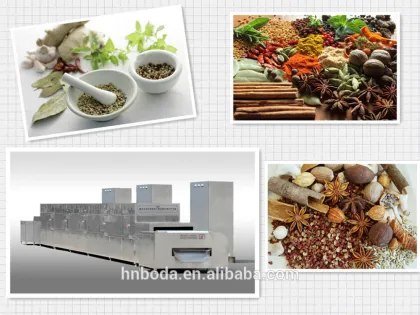 Industrial tunnel type condiment /seasoning microwave sterilization /sterilizing machine