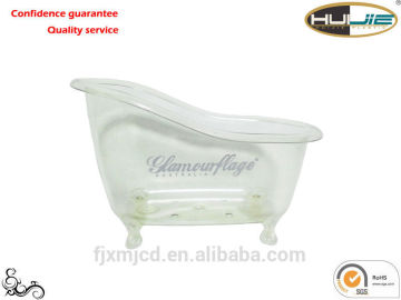 Plastic mini bathtub as gift - BC-0002(Transparent Light Brown+Logo)