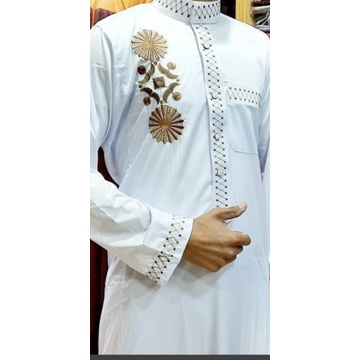 Men's Autumn  Long Sleeve Casual Muslim Thobe