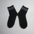 Men Black Jacquard Acrylic Short Socks